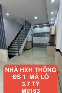 NHÀ NHỎ ĐẸP ĐS 1 - 2 TẦNG - HẺM XE HƠI THÔNG - SÁT MÃ LÒ [ BÌNH TÂN ] - MỚI XÂY VÀO Ở NGAY - 3.7 TỶ - 0163
