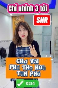 HẺM THÔNG - KHU CHỢ VẢI PHÚ THỌ HOÀ TÂN PHÚ - SÁT MẶT TIỀN - 2 TẦNG CÒN MỚI - 25M2 - SỔ ĐẸP NỞ HẬU NHẸ HOÀN CÔNG ĐỦ - CHỈ 3.2 TỶ - M0214
