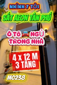 NHÀ ĐẸP ĐÓN TẾT BÍNH NGỌ GẦN AEON MALL TÂN PHÚ - HẺM NHỰA 6M - 4PN - 7.5 T.Ỷ - M0238