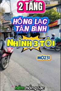 2 TẦNG - HỒNG LẠC - TÂN BÌNH - HẺM 3M CÁCH MẶT TIỀN - AN NINH - CHỈ 3.5 TỶ - M0231