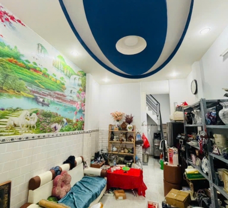 NHÀ GẦN NGÃ 4 BỐN XÃ - HẺM XE HƠI THÔNG - 2 TẦNG 2PN  - SỔ VUÔNG A4 -0145