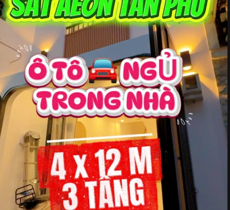 NHÀ ĐẸP ĐÓN TẾT BÍNH NGỌ GẦN AEON MALL TÂN PHÚ - HẺM NHỰA 6M - 4PN - 7.5 T.Ỷ - M0238