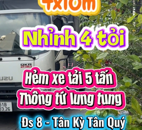 NHÀ HẺM OTO TẢI 5 TẤN THÔNG TỨ PHÍA - ĐS8 - TÂN KỲ TÂN QUÝ [BÌNH TÂN] - 40M2 - 4.495 TỶ - M0253