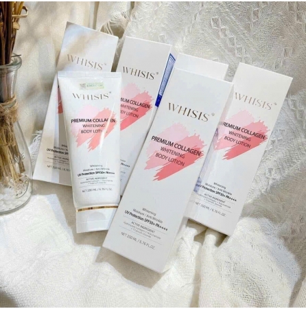 SỮA DƯỚNG TRẮNG DA CHỐNG NẮNG WHISIS PREMIUM COLLAGEN WHITENING BODY LOTION 