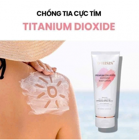 SỮA DƯỚNG TRẮNG DA CHỐNG NẮNG WHISIS PREMIUM COLLAGEN WHITENING BODY LOTION 
