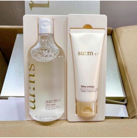 TẨY TRANG - SỮA RỬA MẶT LÀM SÁNG DA SU:M37 SKIN SAVER SPECIAL SET