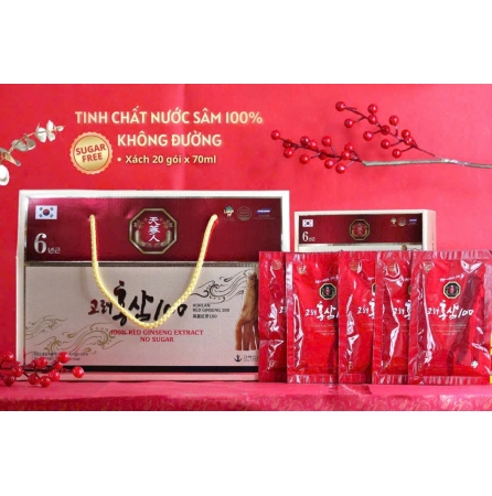 TINH CHẤT HỒNG SÂM 100% KHÔNG ĐƯỜNG, KHÔNG MẬT ONG