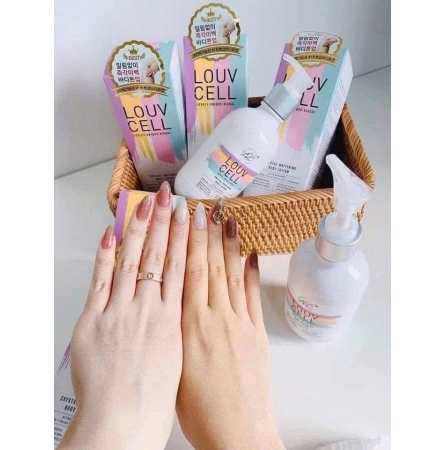 KEM DƯỠNG TRẮNG NÂNG TÔNG BODY - LOUVCELL CRYSTAL WHITENING BODY LOTION BLOOMING MUSK