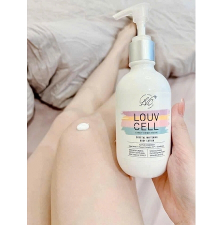 KEM DƯỠNG TRẮNG NÂNG TÔNG BODY - LOUVCELL CRYSTAL WHITENING BODY LOTION BLOOMING MUSK