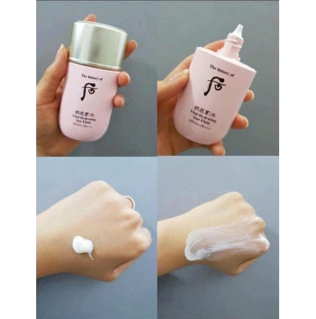 Set Kem Sữa Chống Nắng Whoo Hồng- Whoo Vital Hydrating Sun Fluid 