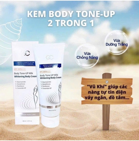 Kem Dưỡng Trắng Chống Nắng Body GC Body Tone-Up Milk Whitening GC SPF 50PA