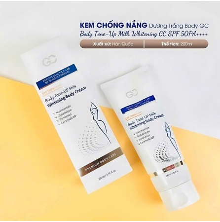 Kem Dưỡng Trắng Chống Nắng Body GC Body Tone-Up Milk Whitening GC SPF 50PA