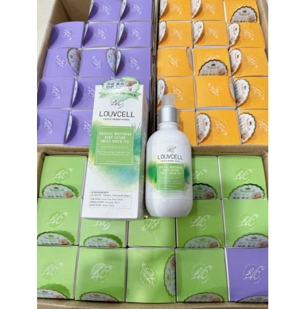 KEM DƯỠNG TRẮNG NÂNG TÔNG BODY - LOUVCELL CRYSTAL WHITENING BODY LOTION BLOOMING MUSK