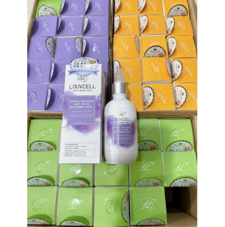 KEM DƯỠNG TRẮNG NÂNG TÔNG BODY - LOUVCELL CRYSTAL WHITENING BODY LOTION BLOOMING MUSK