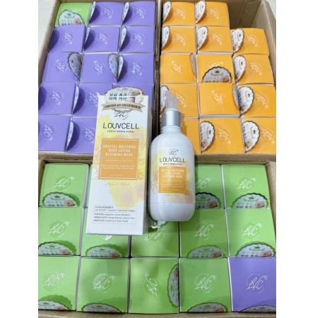 KEM DƯỠNG TRẮNG NÂNG TÔNG BODY - LOUVCELL CRYSTAL WHITENING BODY LOTION BLOOMING MUSK