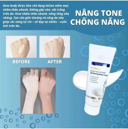 Kem Dưỡng Trắng Chống Nắng Body GC Body Tone-Up Milk Whitening GC SPF 50PA