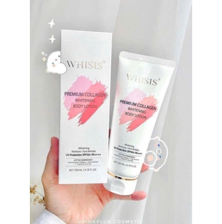 SỮA DƯỚNG TRẮNG DA CHỐNG NẮNG WHISIS PREMIUM COLLAGEN WHITENING BODY LOTION 