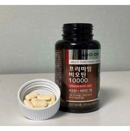 VIÊN UỐNG BIOTIN 10000 NUTRI D-DAY PREMIUM HỖ TRỢ MỌC TÓC HÀN QUỐC