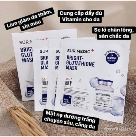 Mặt nạ Dưỡng Trắng Da CHuyên Sâu Sur.Medic+ Bright Glutatione Mask