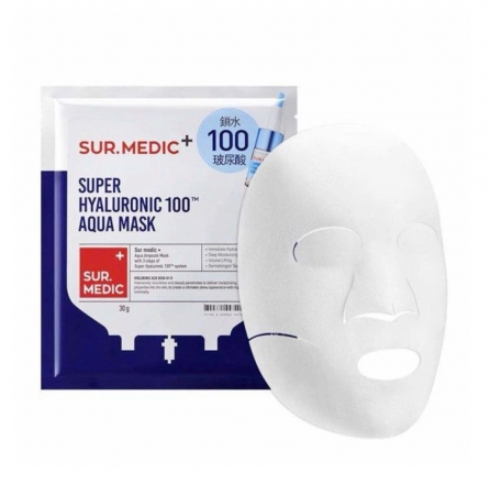 Mặt nạ cấp ẩm chuyên sâu  Sur.Medic Super Hyaluỏnic 100 Aqua