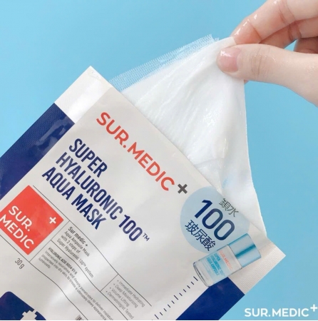 Mặt nạ cấp ẩm chuyên sâu  Sur.Medic Super Hyaluỏnic 100 Aqua