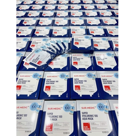 Mặt nạ cấp ẩm chuyên sâu  Sur.Medic Super Hyaluỏnic 100 Aqua